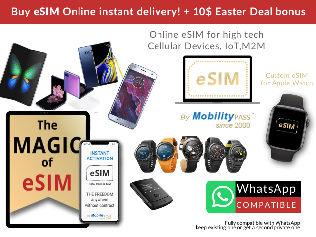 International eSIM for Apple Watch Edition Series 5 - Promo MobilityPass!